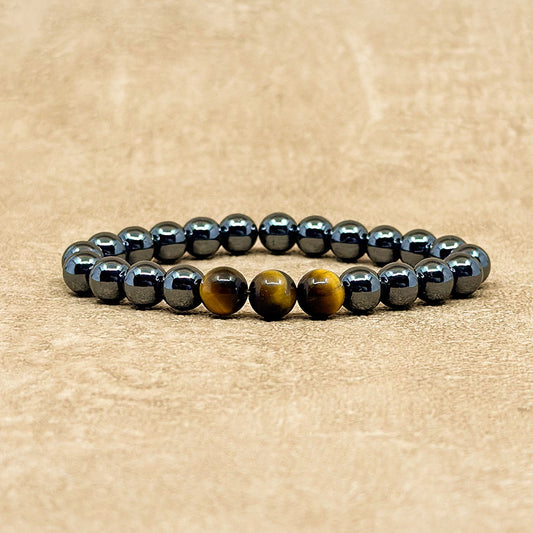 Bracelet oeil de tigre et Hématite