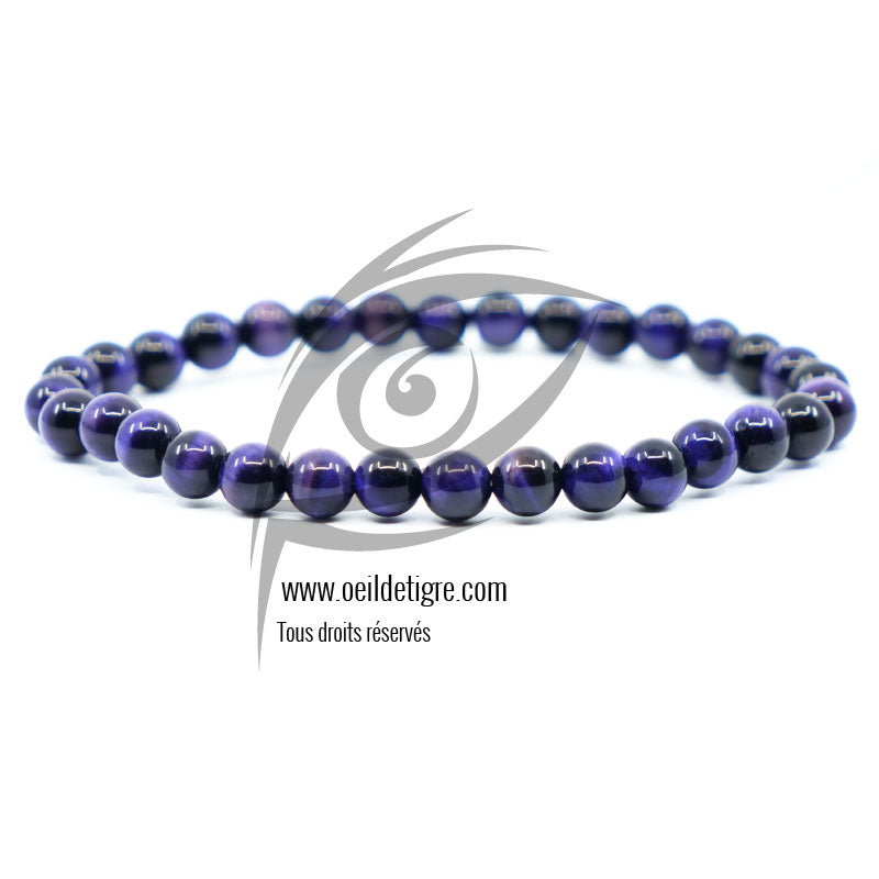 Bracelet Œil de Tigre Violet