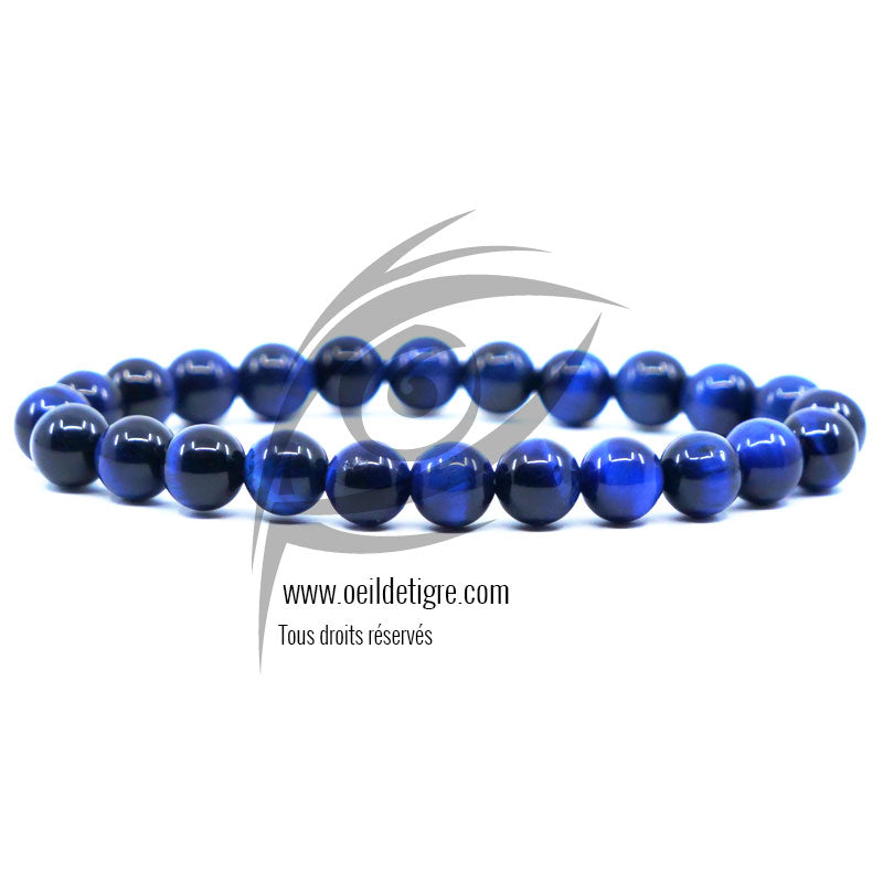 Bracelet Œil de Tigre Bleu (Œil de Faucon)